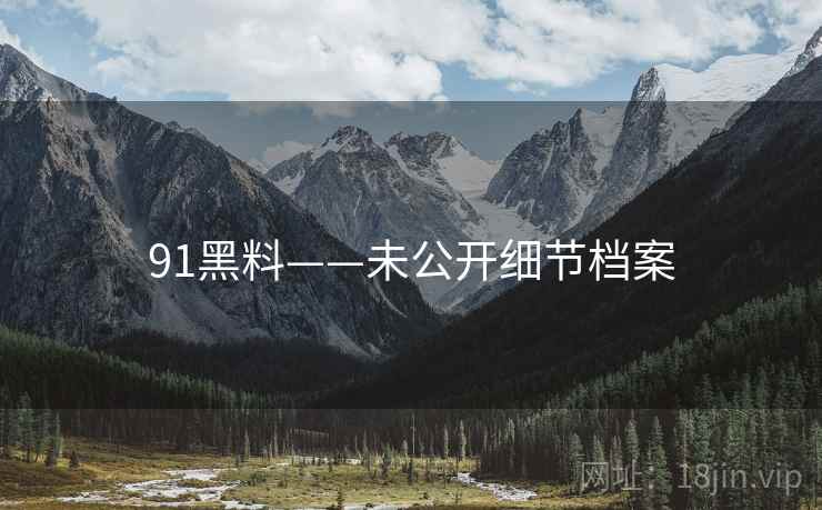 91黑料——未公开细节档案  第1张