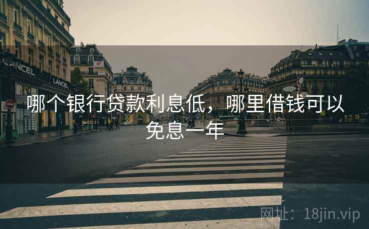 哪个银行贷款利息低，哪里借钱可以免息一年  第2张