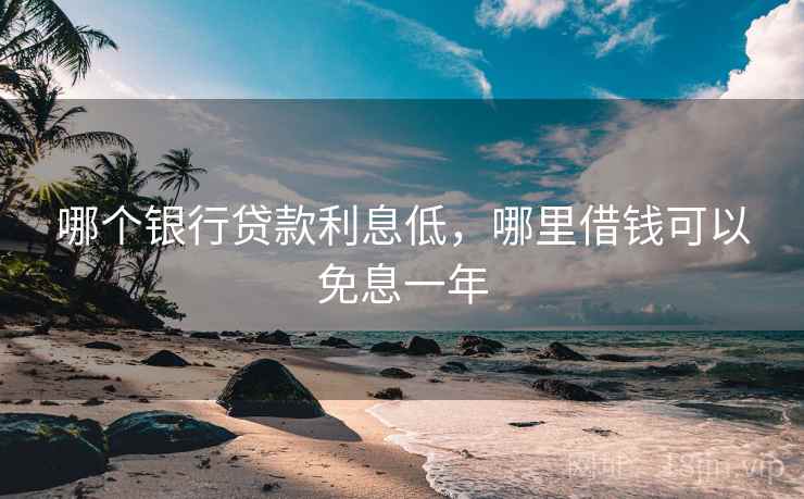 哪个银行贷款利息低，哪里借钱可以免息一年  第1张